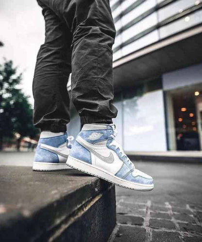 Custom Blue White Jordan 1 High Q
