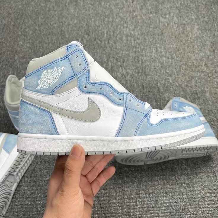 Custom Blue White Jordan 1 High Q