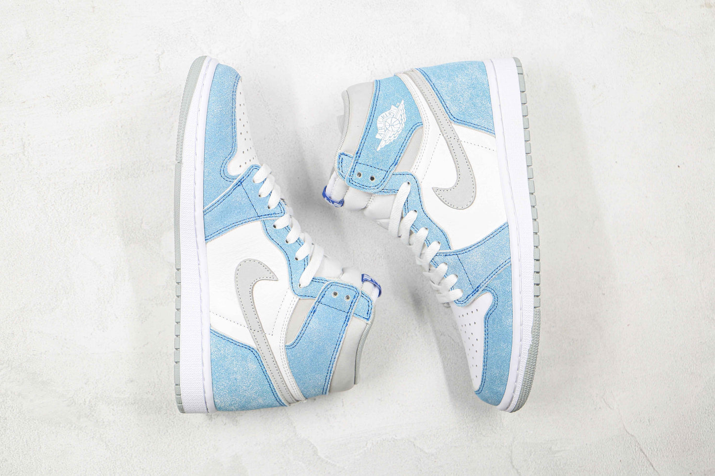 Custom Blue White Jordan 1 High Q