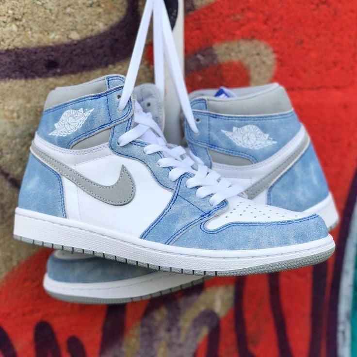 Custom Blue White Jordan 1 High Q