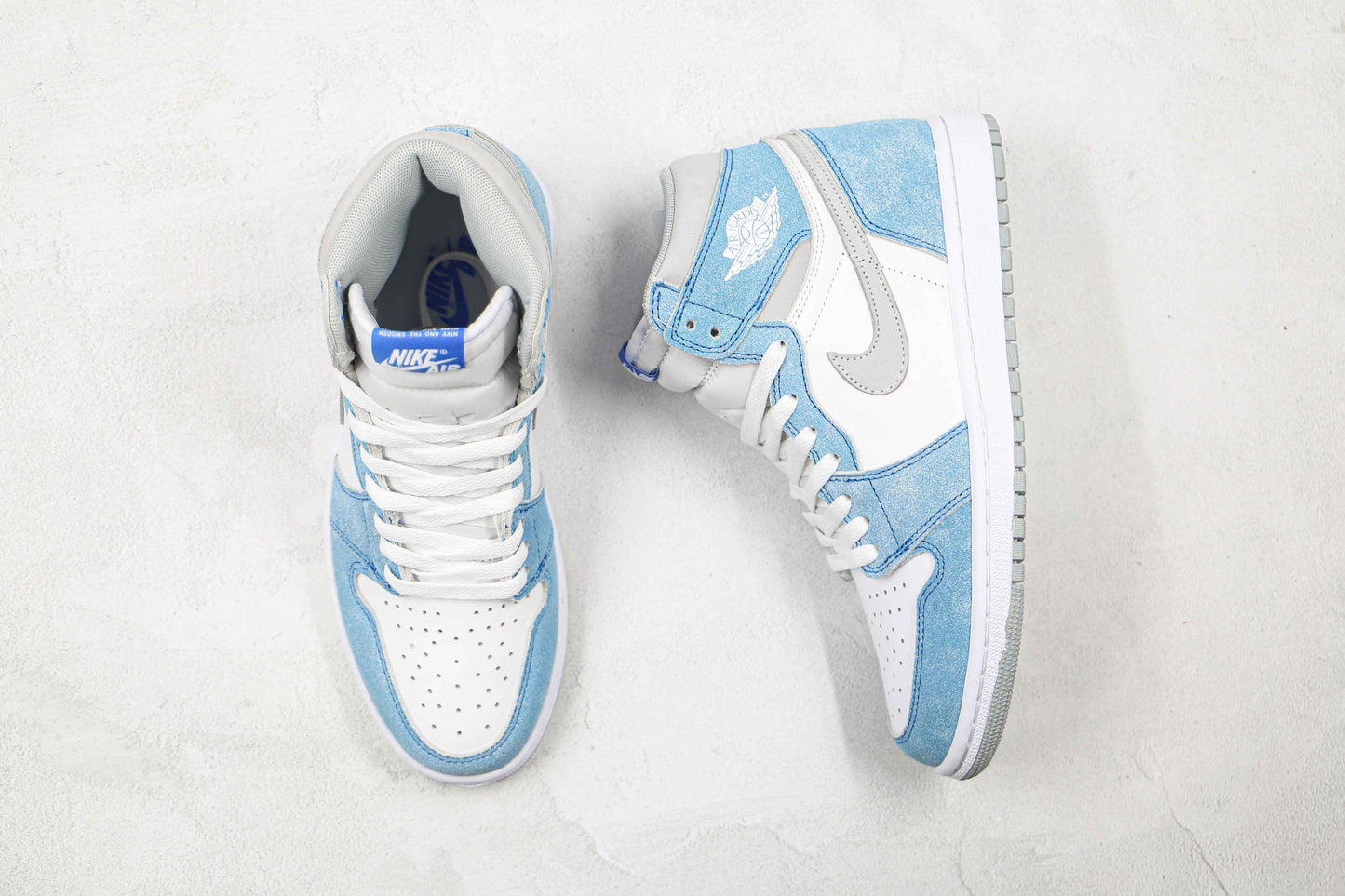 Custom Blue White Jordan 1 High Q