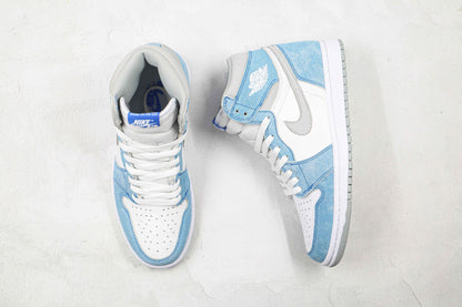 Custom Blue White Jordan 1 High Q