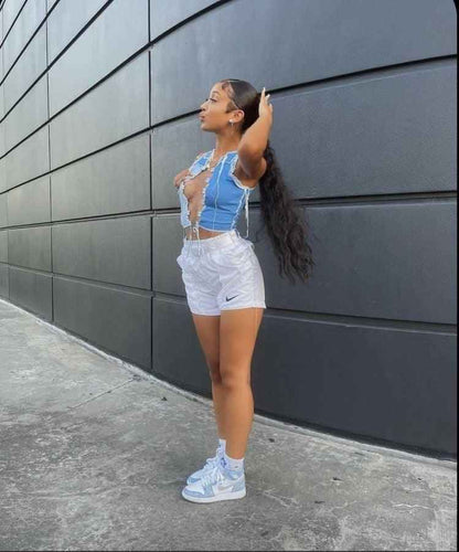 Custom Blue White Jordan 1 High Q