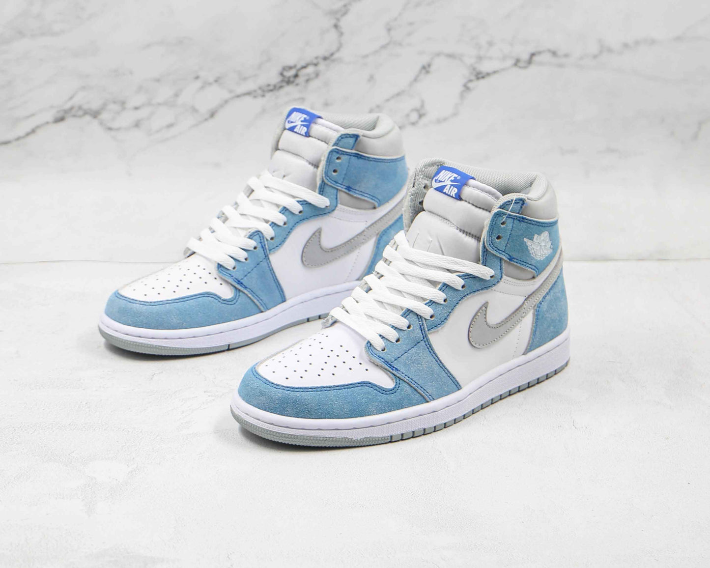 Custom Blue White Jordan 1 High Q