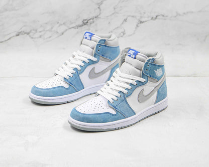 Custom Blue White Jordan 1 High Q