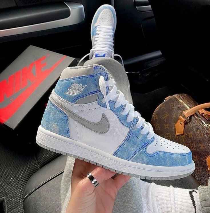 Custom Blue White Jordan 1 High Q