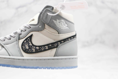 Custom Dior x Air Jordan 1 High OG "Grey"AJ1 High Q