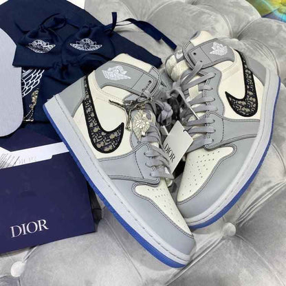Custom Dior x Air Jordan 1 High OG "Grey"AJ1 High Q