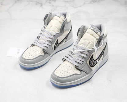 Custom Dior x Air Jordan 1 High OG "Grey"AJ1 High Q