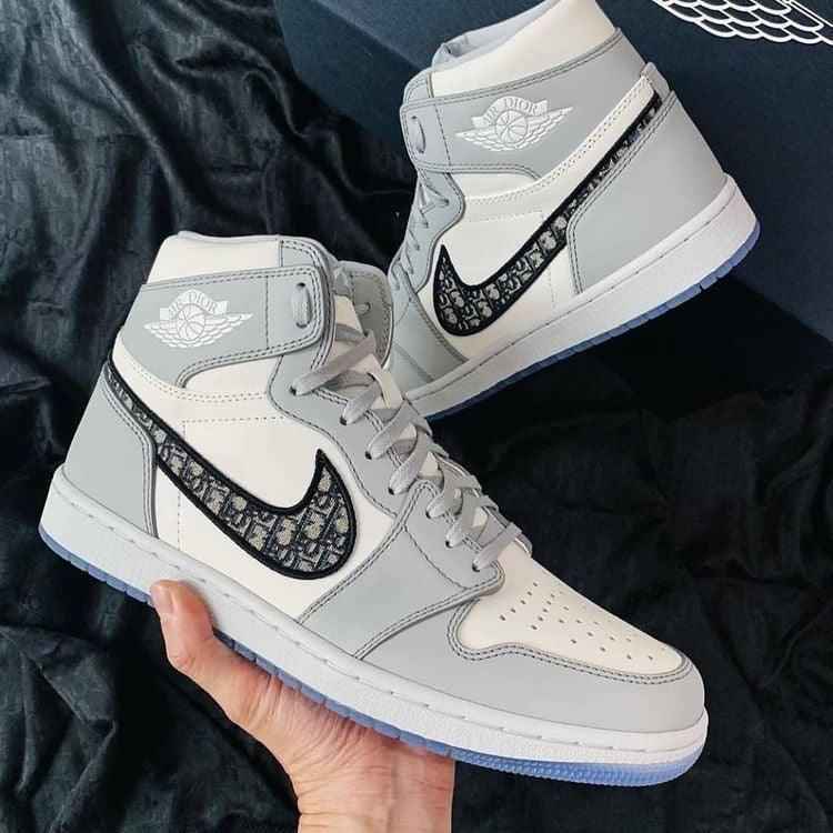 Custom Dior x Air Jordan 1 High OG "Grey"AJ1 High Q