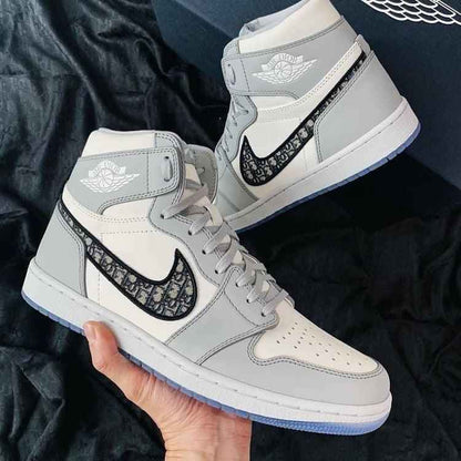 Custom Dior x Air Jordan 1 High OG "Grey"AJ1 High Q