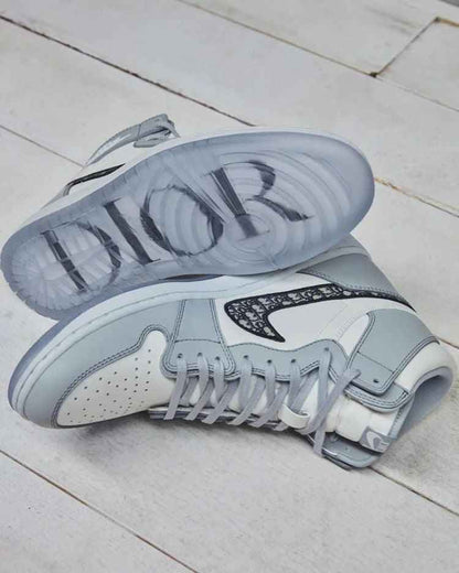 Custom Dior x Air Jordan 1 High OG "Grey"AJ1 High Q