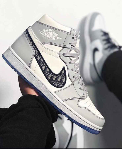 Custom Dior x Air Jordan 1 High OG "Grey"AJ1 High Q