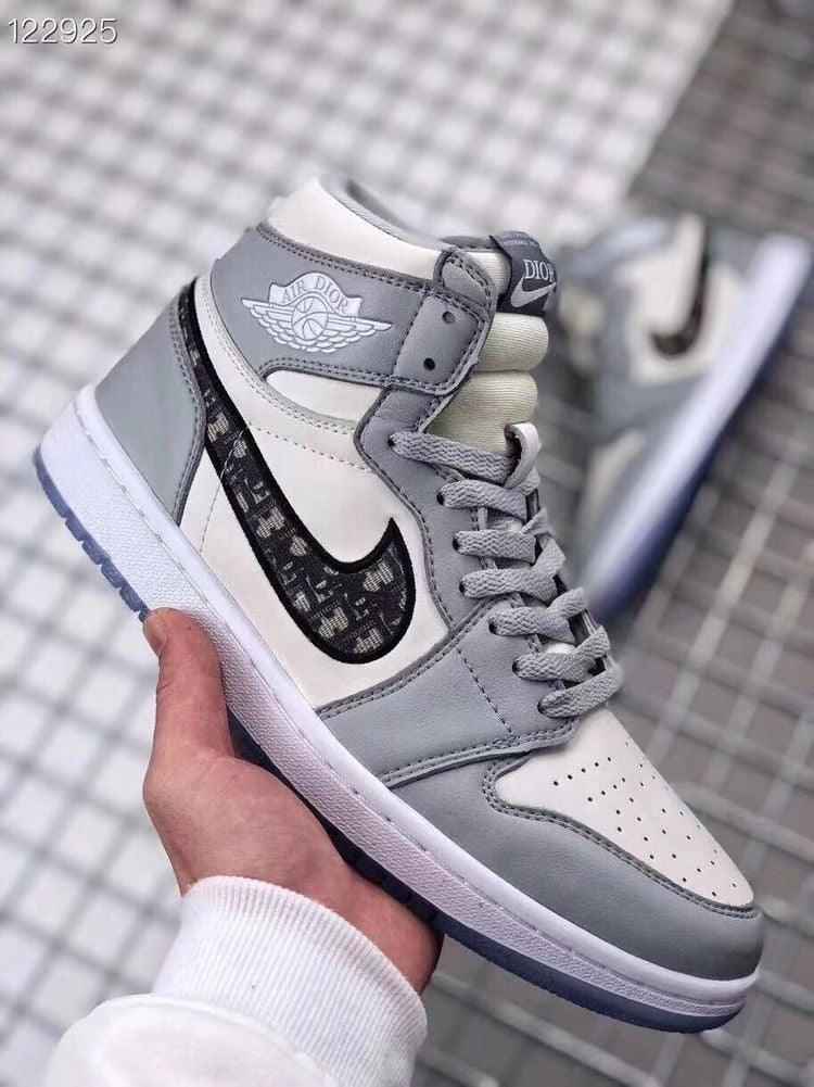Custom Dior x Air Jordan 1 High OG "Grey"AJ1 High Q