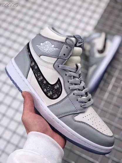Custom Dior x Air Jordan 1 High OG "Grey"AJ1 High Q