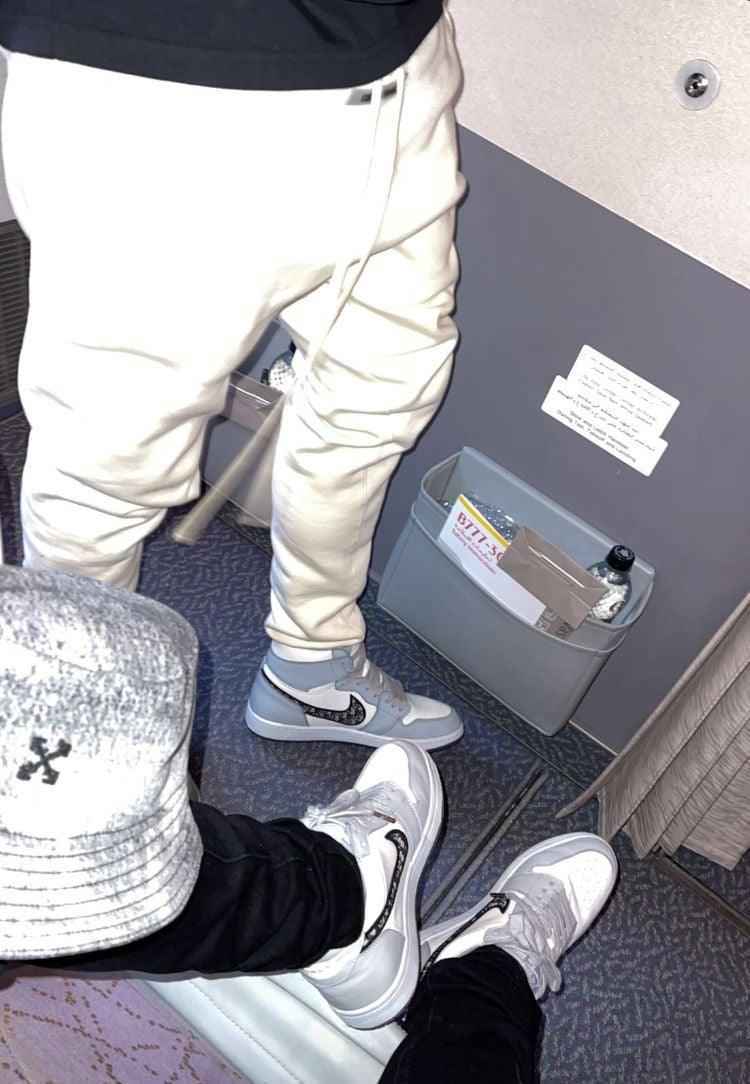 Custom Dior x Air Jordan 1 High OG "Grey"AJ1 High Q