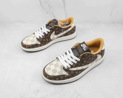 Custom Fragment x Travis Scott x Air Jordan 1 Low LV DM7866 216