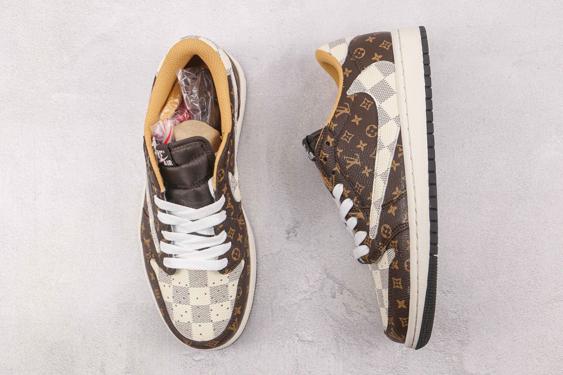 Custom Fragment x Travis Scott x Air Jordan 1 Low LV DM7866 216