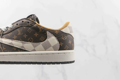 Custom Fragment x Travis Scott x Air Jordan 1 Low LV DM7866 216