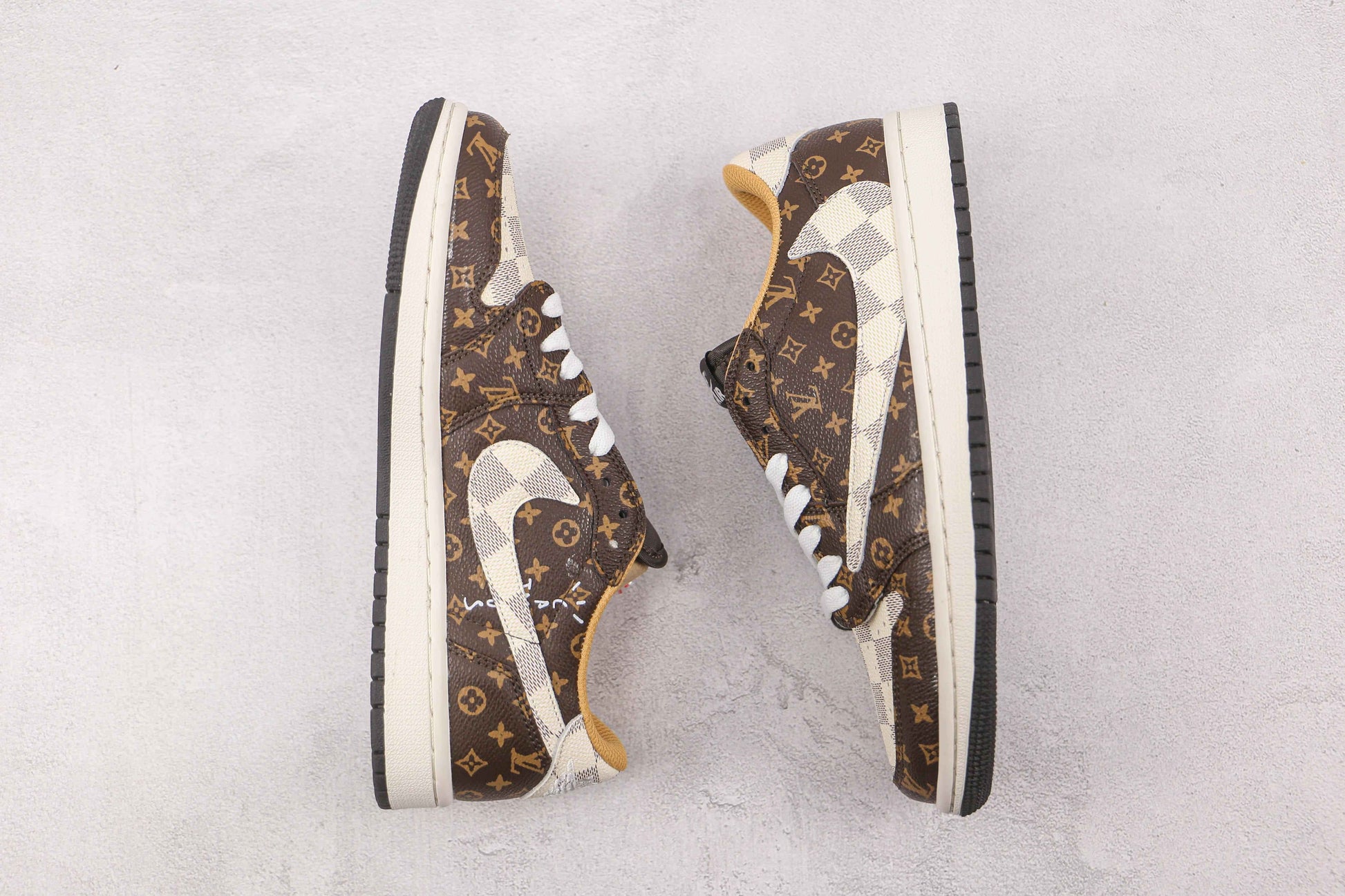 Custom Fragment x Travis Scott x Air Jordan 1 Low LV DM7866 216