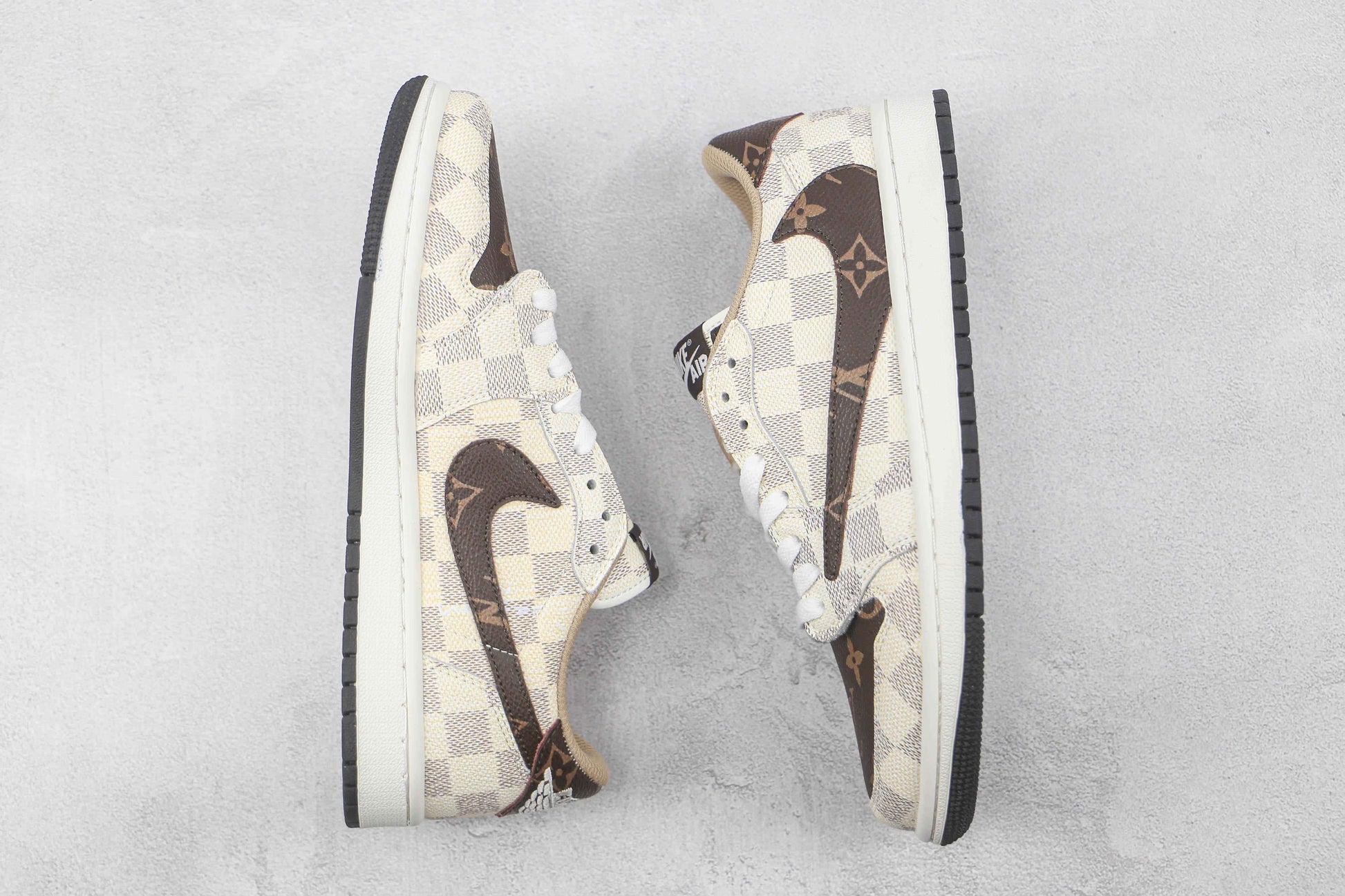 Custom Air Jordan 1 Low LV - Fragment x Travis Scott Collaboration