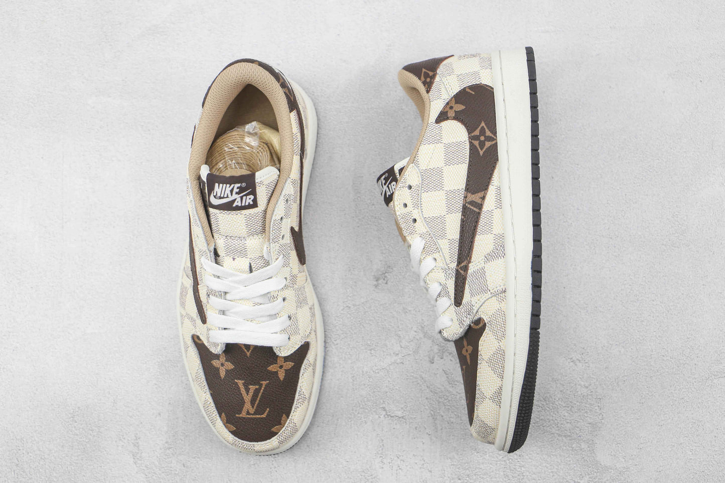 Custom Air Jordan 1 Low LV - Fragment x Travis Scott Collaboration