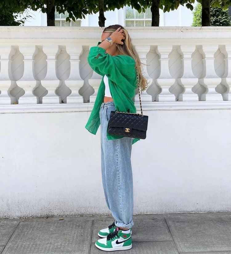 Custom GREEN Jordan 1 High Q