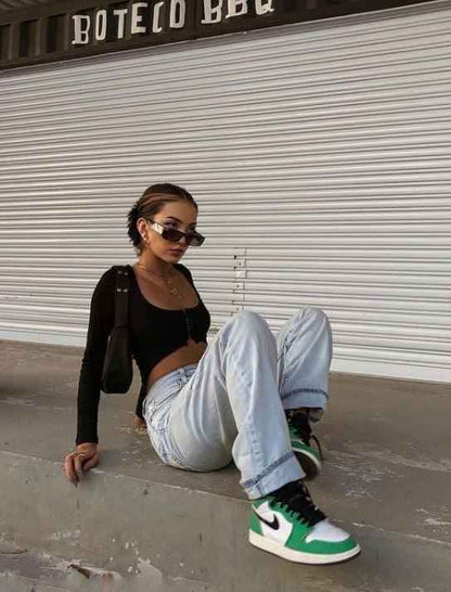 Custom GREEN Jordan 1 High Q