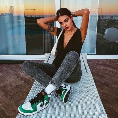 Custom GREEN Jordan 1 High Q