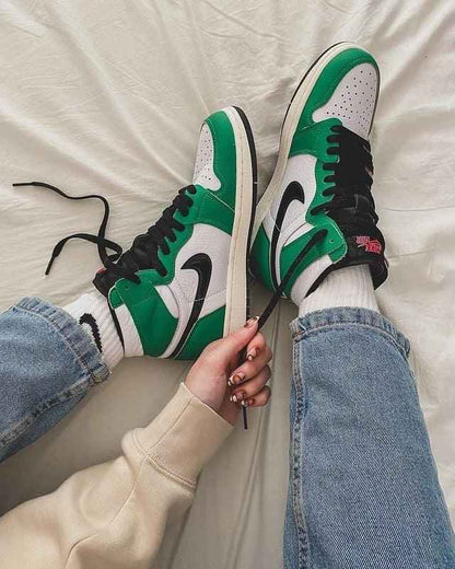 Custom GREEN Jordan 1 High Q