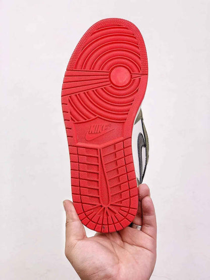 Custom GREEN T-Scott Fragment x Air Jordan 1 High Q Sneakers - Cactus Jack Style with Custom Box