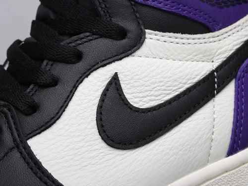 Custom Jordan 1 High Q AJ1 Purple Toe Sneakerhypes