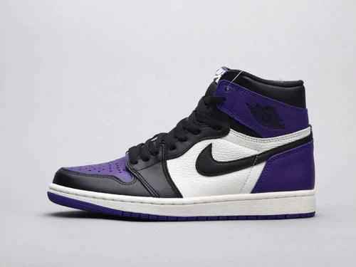 Custom Jordan 1 High Q AJ1 Purple Toe Sneakerhypes