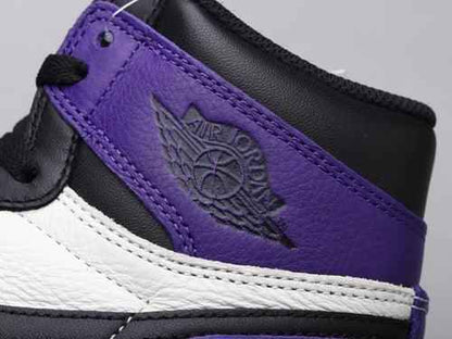 Custom - Jordan 1 High Q AJ1 Purple Toe UNISEX ( Customs And Box ), Jordan 1 Sneakers FREE SHIPPING