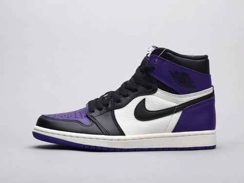 Custom - Jordan 1 High Q AJ1 Purple Toe UNISEX ( Customs And Box ), Jordan 1 Sneakers FREE SHIPPING