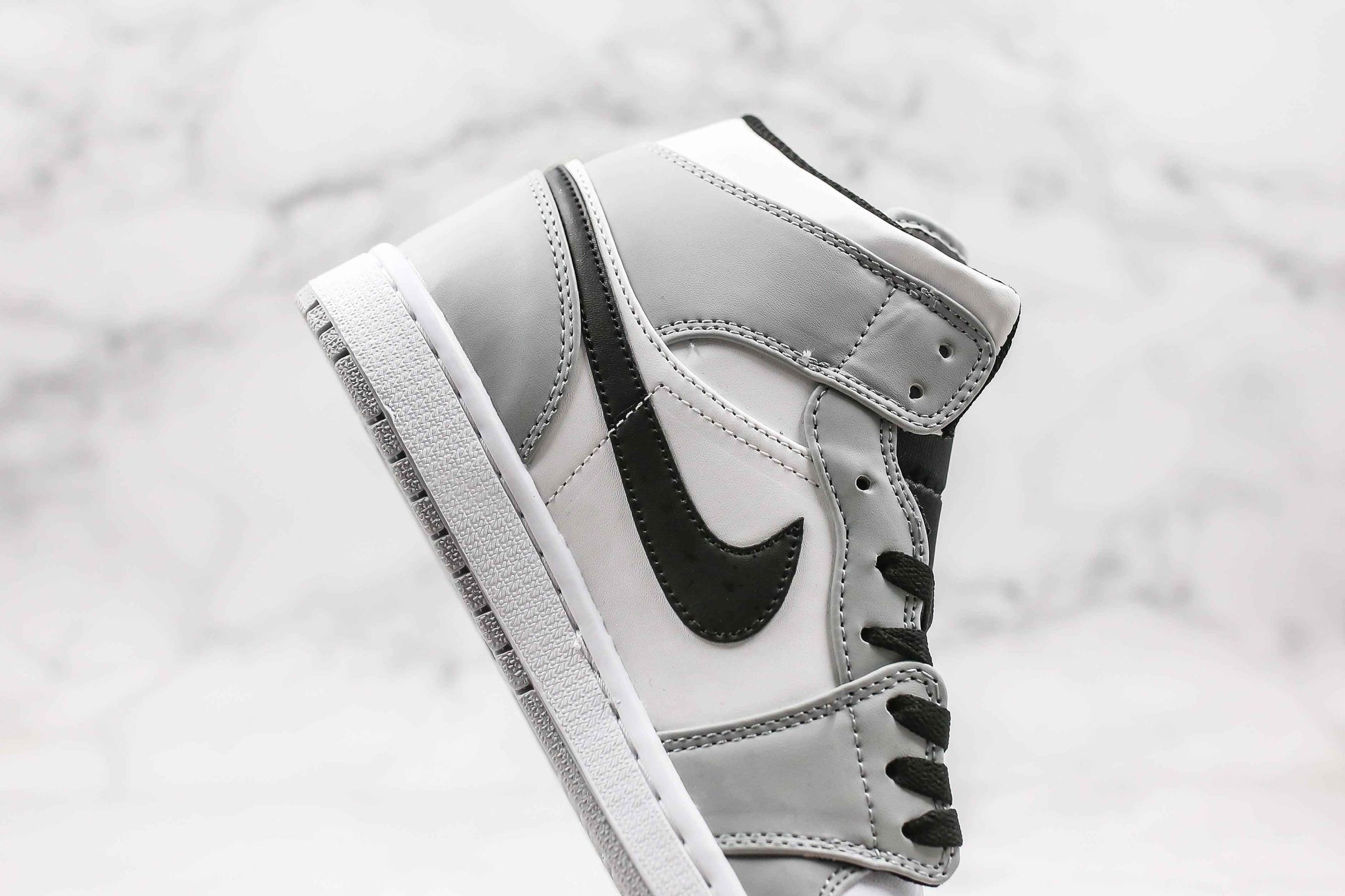 Custom Jordan 1 Mid Light Smoke Grey High Q