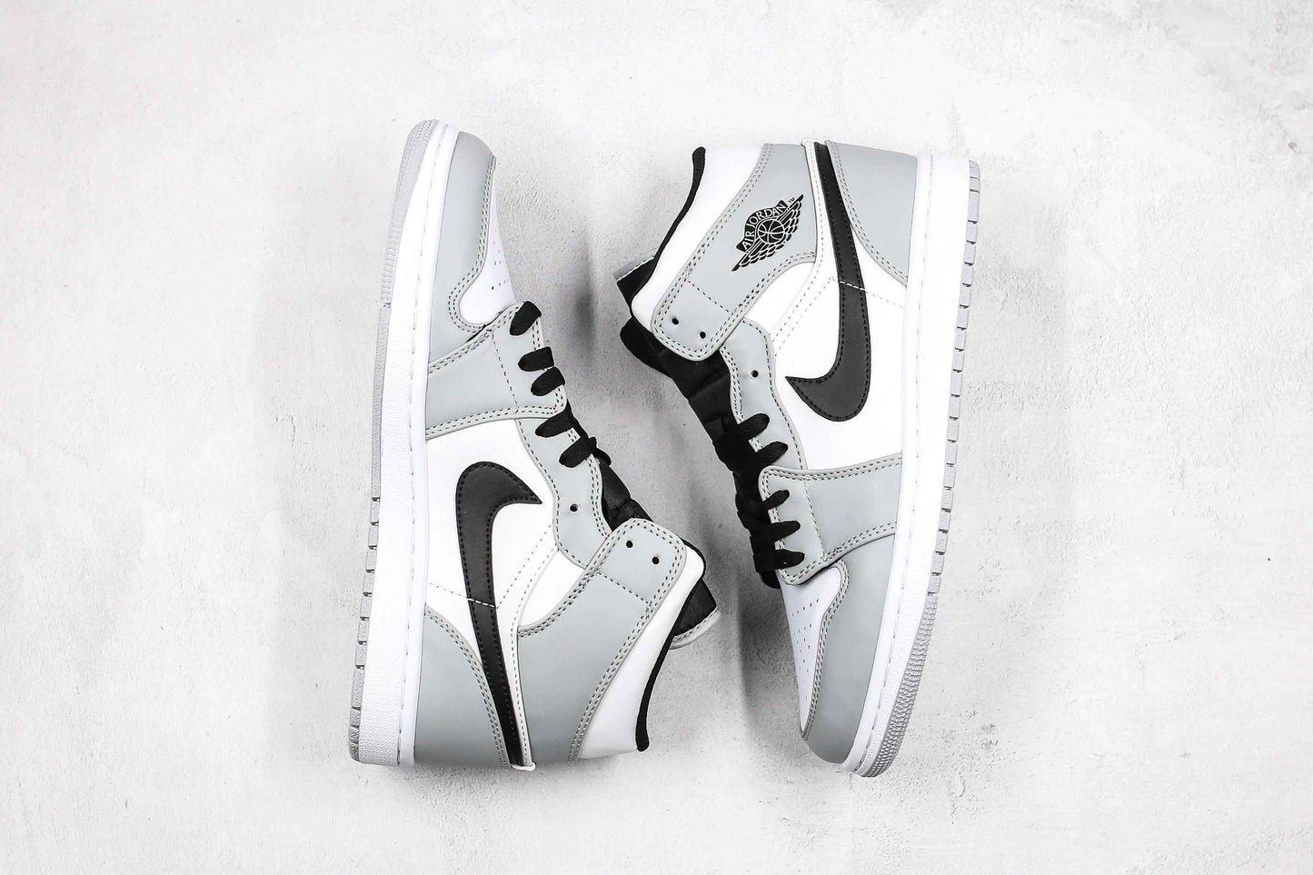 Custom Jordan 1 Mid Light Smoke Grey High Q