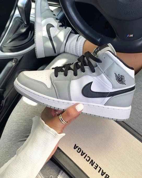 Custom Jordan 1 Mid Light Smoke Grey High Q