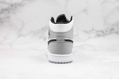 Custom Jordan 1 Mid “Light Smoke Grey” High Q  ( Customs And Box ), Jordan 1 Sneakers FREE SHIPPING