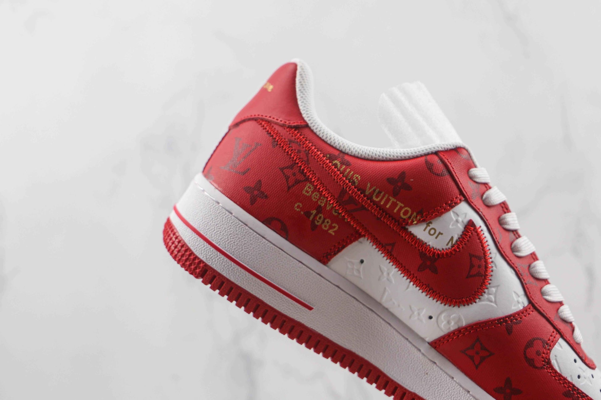 Custom LV x NK Air Force Monogram