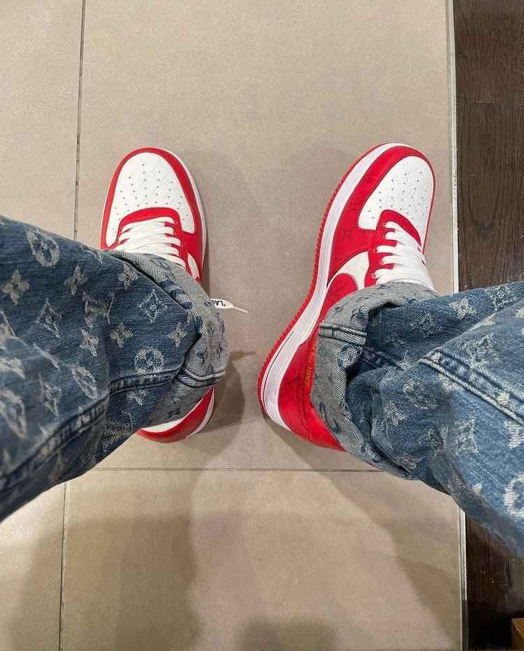 Custom LV x NK Air Force Monogram