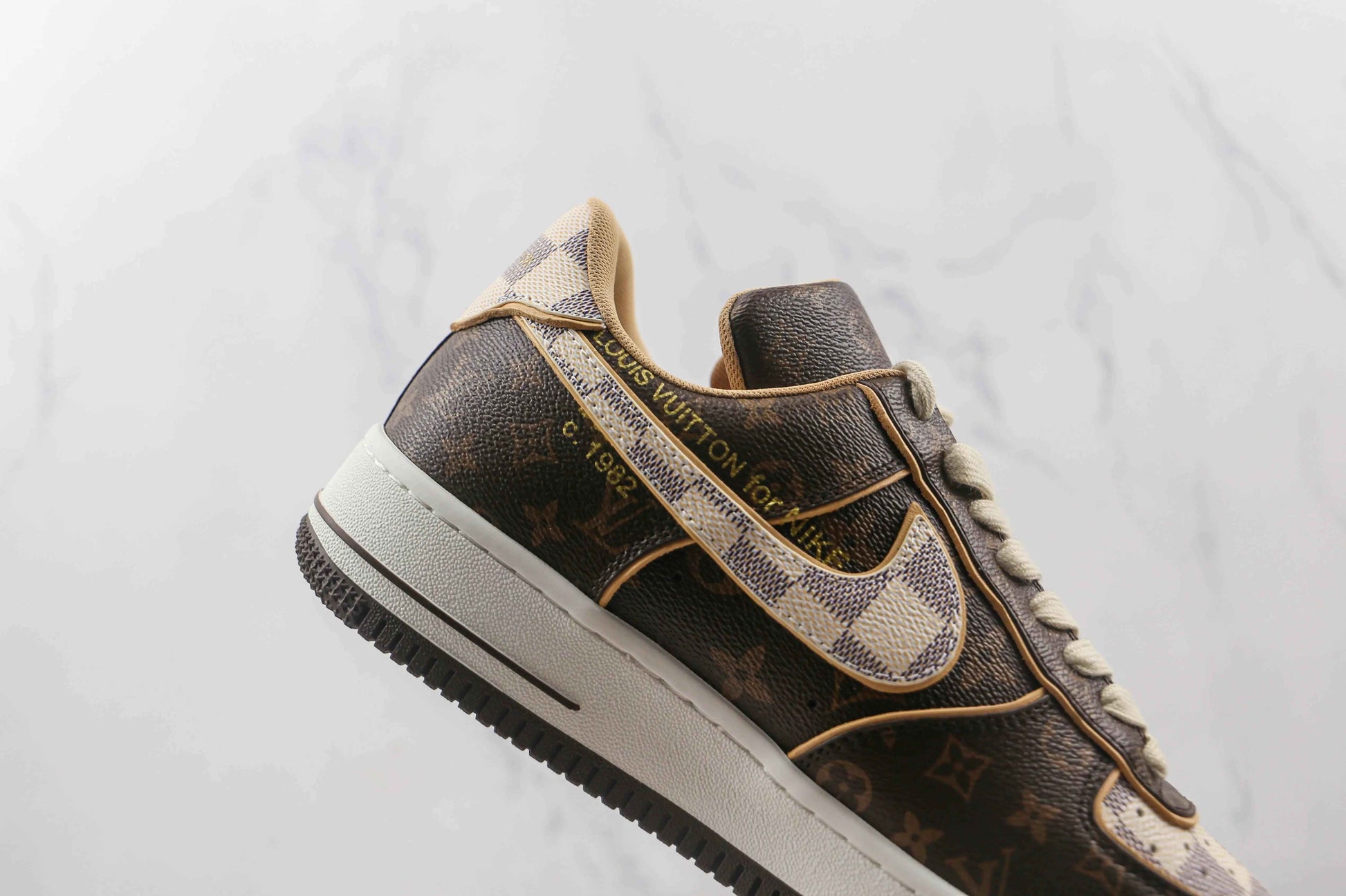 Custom LV x NK Air Force Monogram