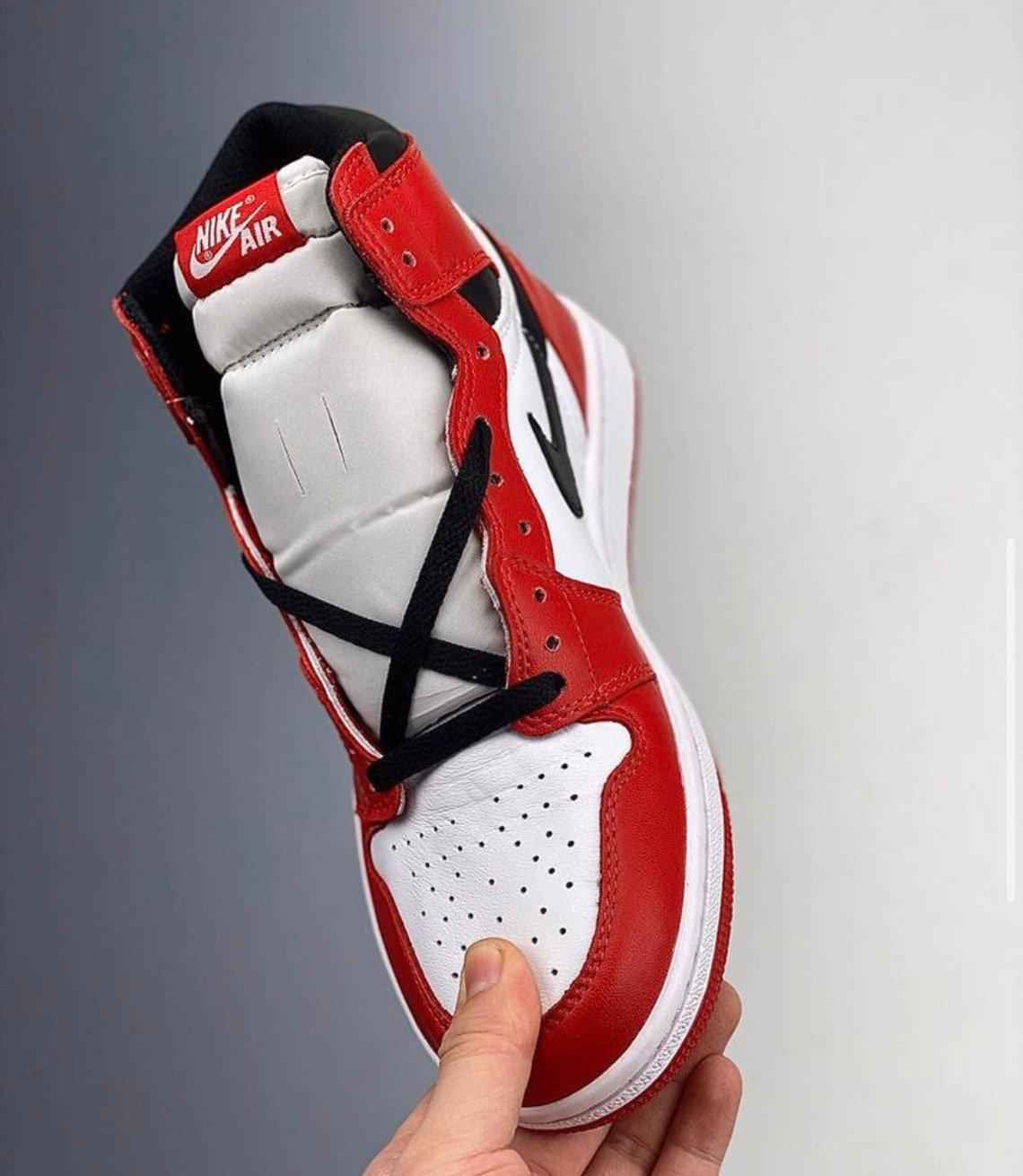 Custom RED Black White Jordan 1 CHICAGO High Q