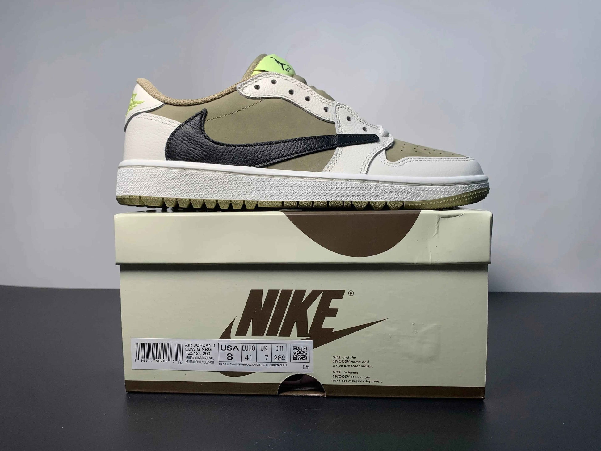 Custom Travis Scott x Air Jordan 1 Low Golf TS DM7866-01