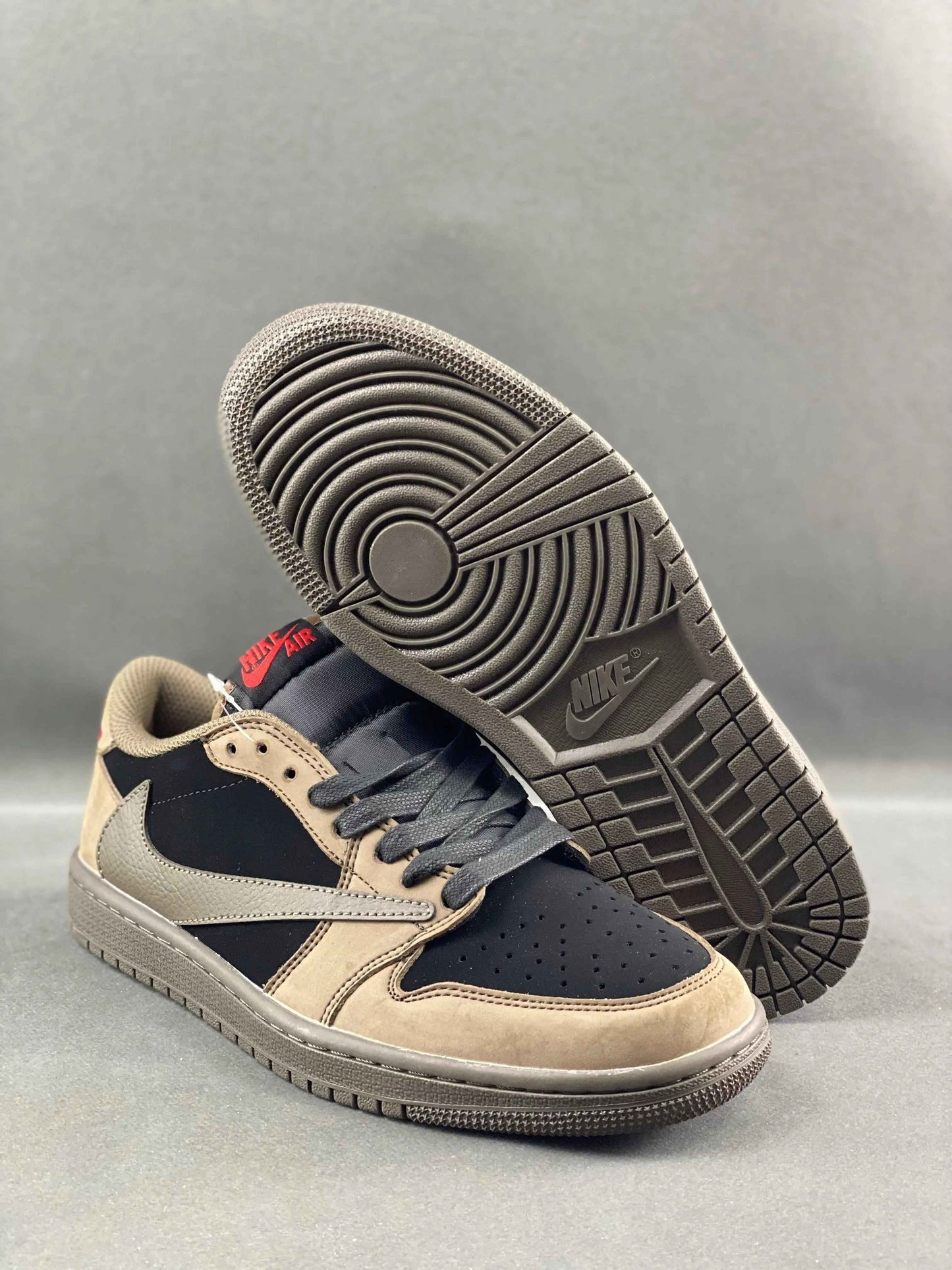 Custom Travis Scott x Air Jordan 1 Low Velvet Brown