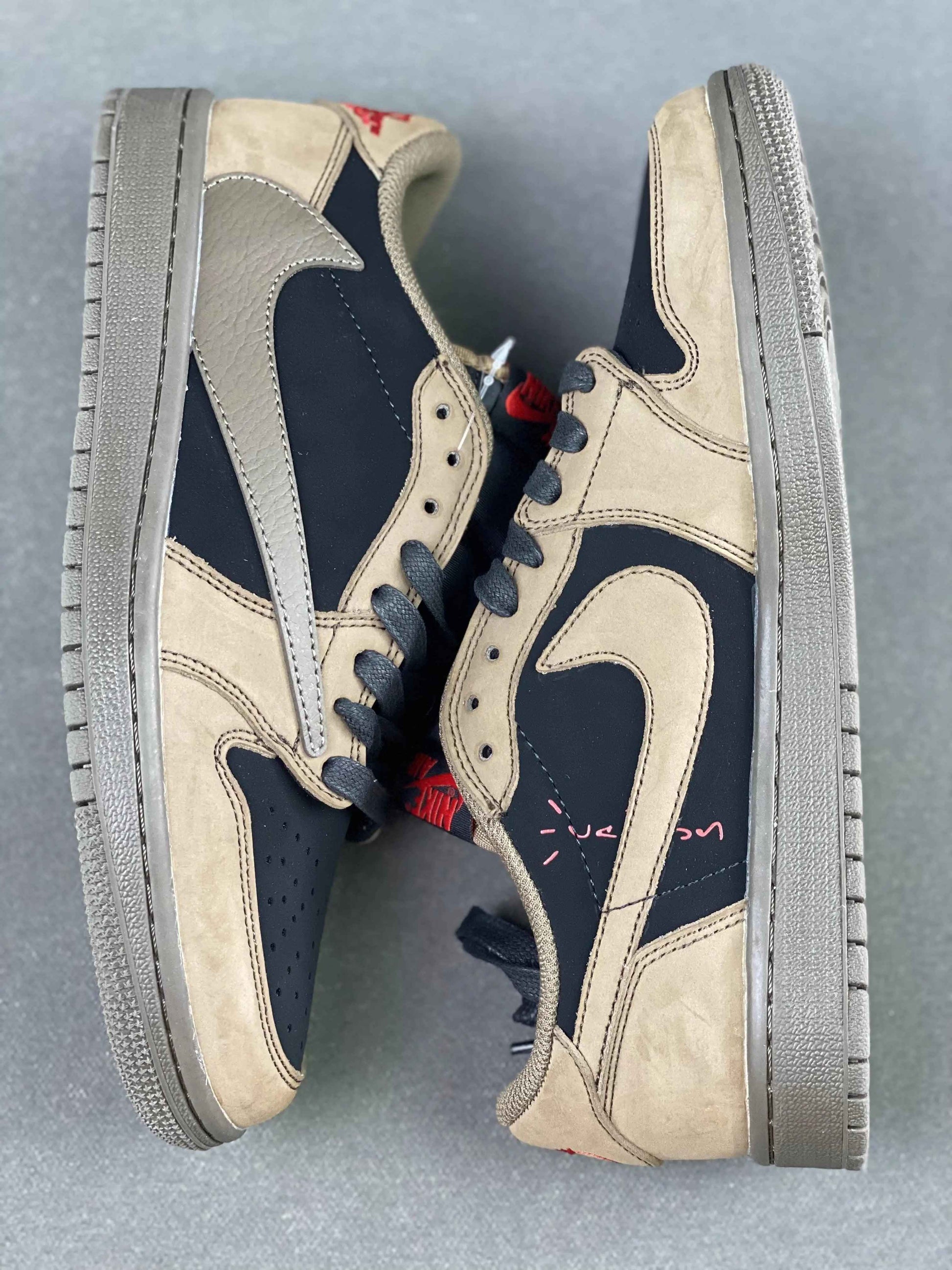 Custom Travis Scott x Air Jordan 1 Low Velvet Brown