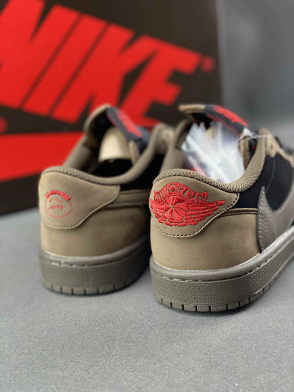 Custom Travis Scott x Air Jordan 1 Low Velvet Brown