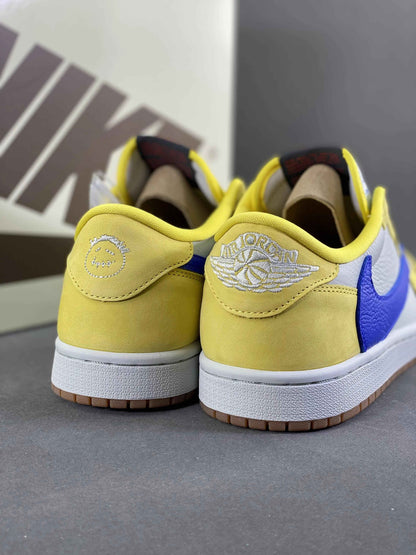 Custom Travis Scott x Air Jordan 1 Low “Canary” DZ4137-700