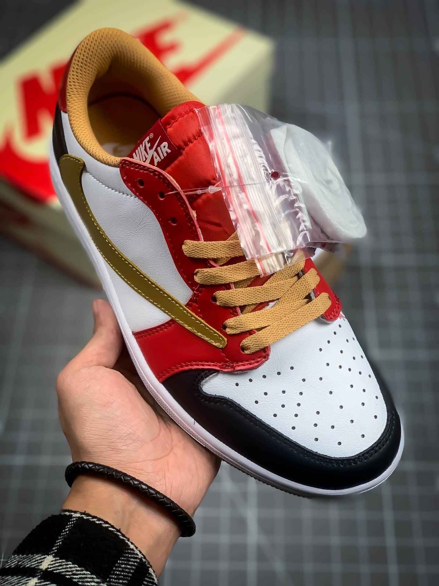 Custom Travis Scott Air Jordan Reverse Mocha Limited Edition Sneakers - Shop Now!
