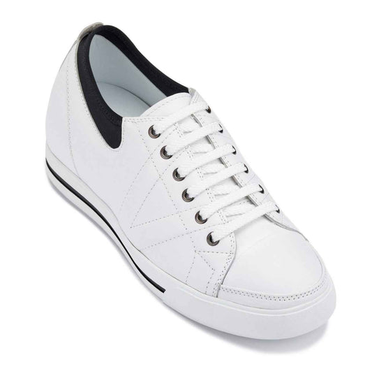 TOTO - D8171 - 2.4 Inches Taller (White/Black) Tallmenshoes.com